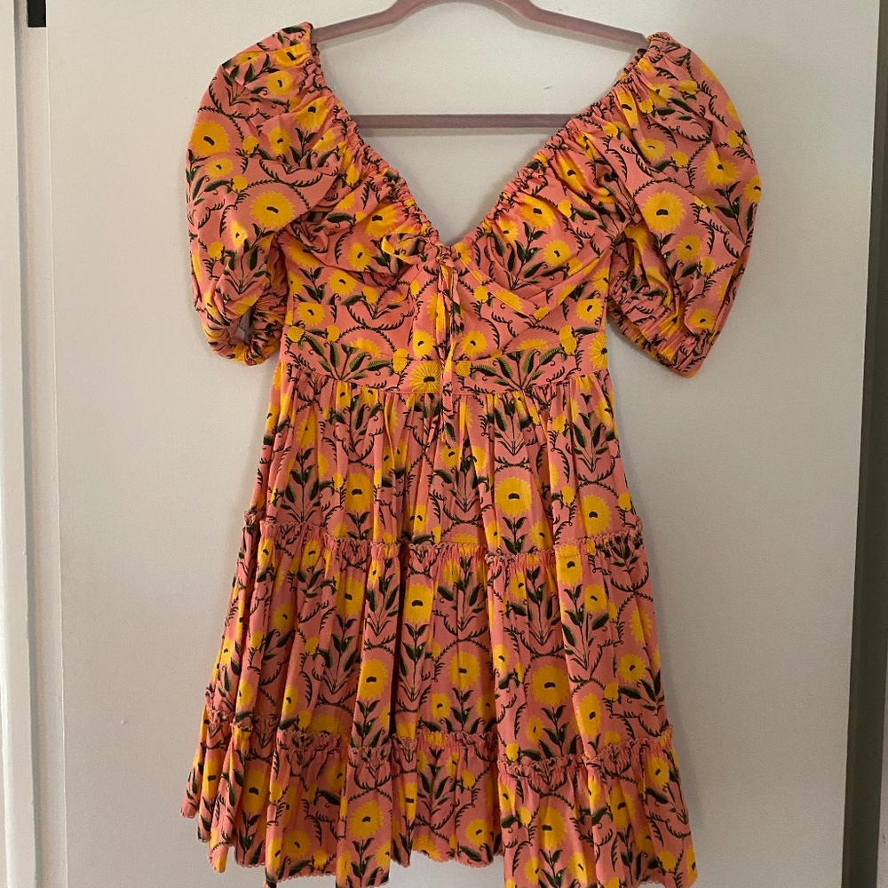Agua Bendita Embroidered Mini Dress
